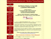 Tablet Screenshot of musicaclasicaymusicos.com